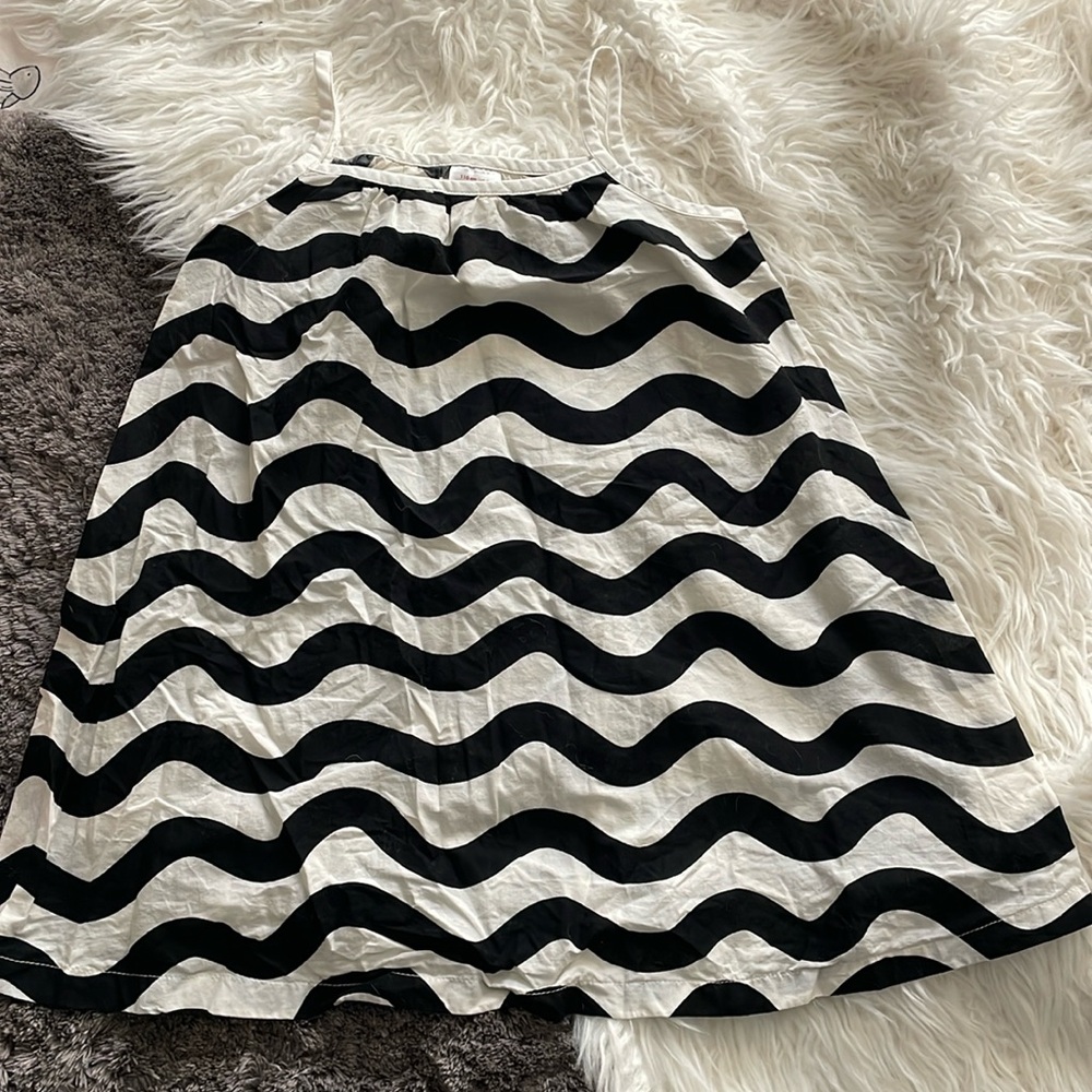 Hanna Andersson Black and White Stripe Coverup Size 5